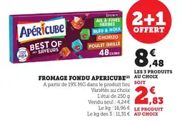 Bi1 APERICUBE Fromage fondu offre