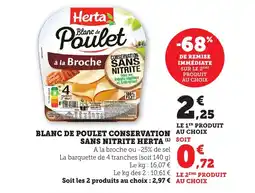 Bi1 HERTA Blanc de poulet conservation sans nitrite offre