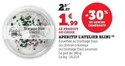 Bi1 BLINI Aperitif l'atelier offre