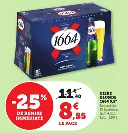 Bi1 1664 Biere blonde 5,5° offre