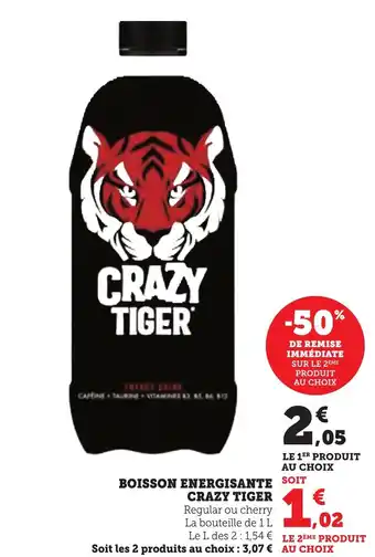 Bi1 CRAZY TIGER Boisson energisante offre