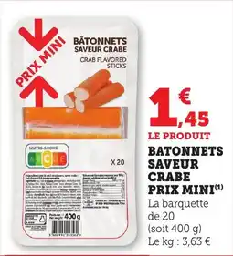 PRIX MINI Batonnets saveur crabe