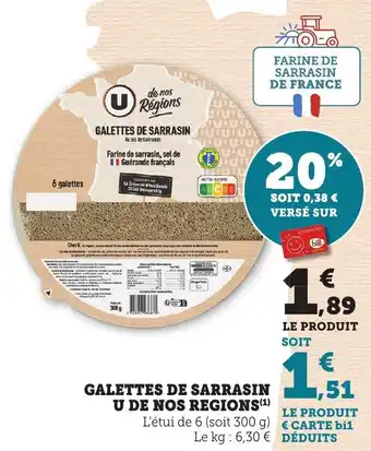 Bi1 Galettes de sarrasin u de nos regions offre
