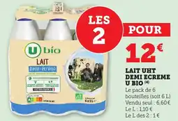 Bi1 U Bio Lait uht demi ecreme offre