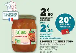 Bi1 U Bio Legumes cuisines offre