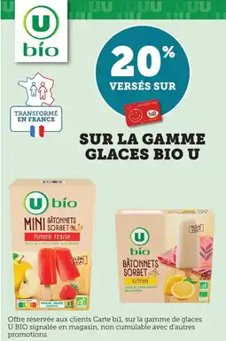Bi1 U Bio Sur la gamme glaces offre