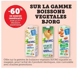 Bi1 BJORG Sur la gamme boissons vegetales offre