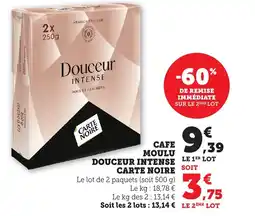 Bi1 CARTE NOIRE Cafe moulu douceur intense offre