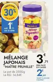 E.Leclerc Maître prunille - mélange japonais offre