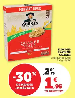 Bi1 QUAKER Flocons d'avoine offre