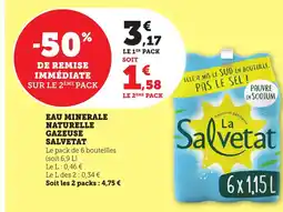 Bi1 SALVETAT Eau minerale naturelle gazeuse offre