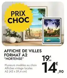 E.Leclerc Hortense - affiche de villes format a2 offre