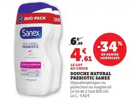 Bi1 SANEX Douche natural prebiotic offre