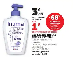 Bi1 INTIMA Gel lavant intime natural offre