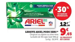 Bi1 ARIEL Lessive pods 3en1 offre
