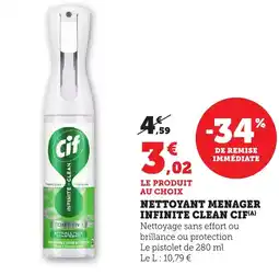 Bi1 CIF Nettoyant menager infinite clean offre