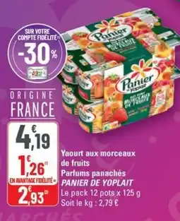 G20 PANIER DE YOPLAIT Yaourt aux morceaux Parfums panachés offre
