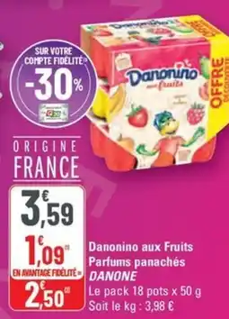 G20 DANONE Danonino aux Fruits Parfums panachés offre