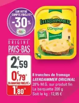 G20 LEERDAMMER ORIGINAL 8 tranches de fromage offre