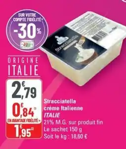 G20 ITALIE Stracciatella crème Italienne offre
