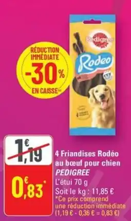 G20 PEDIGREE 4 Friandises Rodéo au bœuf pour chien offre