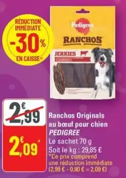 G20 PEDIGREE Ranchos Originals au bœuf pour chien offre