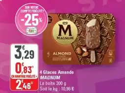 G20 MAGNUM 4 Glaces Amande offre