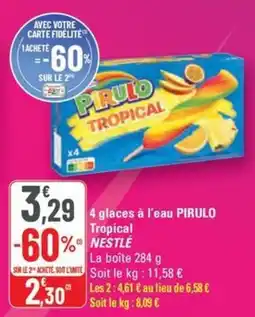 G20 NESTLÉ 4 glaces à l'eau pirulo tropical % offre