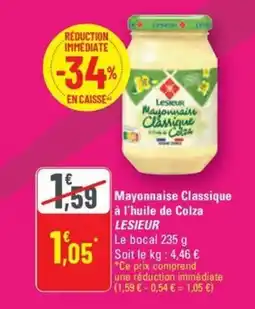 G20 LESIEUR Mayonnaise Classique à l'huile de Colza offre