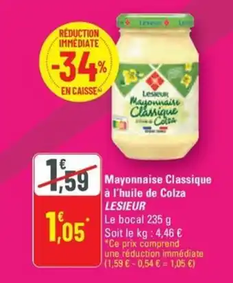 G20 LESIEUR Mayonnaise Classique à l'huile de Colza offre