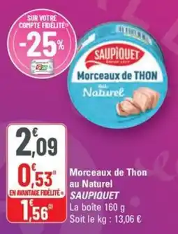 G20 SAUPIQUET Morceaux de au Naturel offre