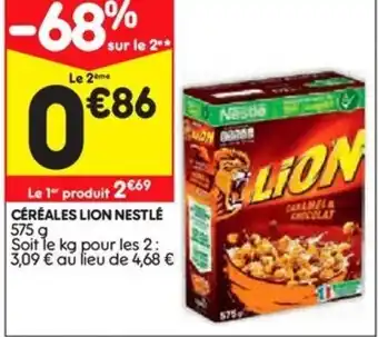 Leader Price Céréales lion nestlé offre