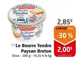 Colruyt PAYSAN BRETON Le beurre tendre offre