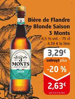 Colruyt 3 Monts Bière de Flandre Blonde Saison offre