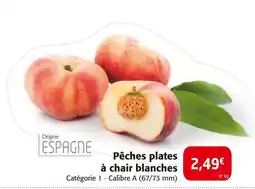 Colruyt Pêches plates à chair blanches offre