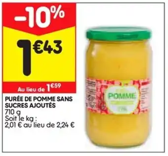 Purée de poms sans sucres ajoutés