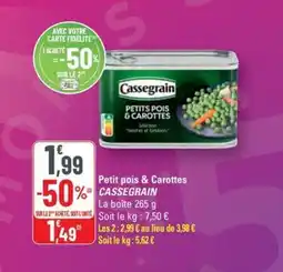 G20 CASSEGRAIN Petit pois & Carottes offre