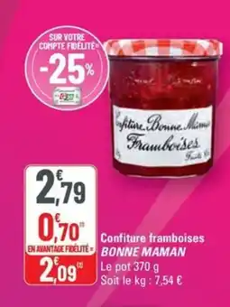 G20 BONNE MAMAN Confiture framboises offre