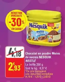 G20 NESQUIK Chocolat en poudre Moins de sucres offre