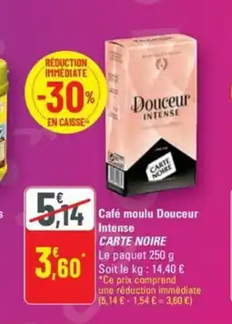 G20 CARTE NOIRE Café moulu Douceur Intense offre