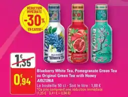 G20 ARIZONA Blueberry White Tea, Pomegranate Green Tea ou Original Green Tea with Honey offre
