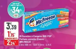 G20 MR.FREEZE 20 Sucettes à Congeler Big Pop Parfums assortis Classic offre