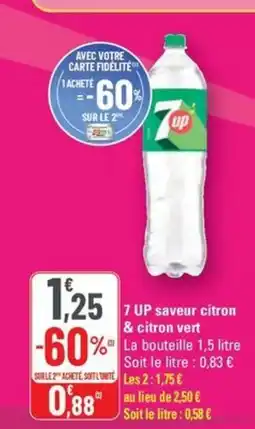 G20 7 UP saveur citron & citron vert offre