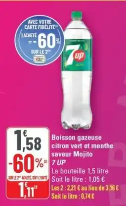 G20 7 UP Boisson gazeuse citron vert et menthe saveur Mojito offre
