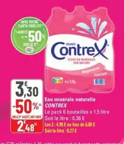 G20 CONTREX Eau minérale naturelle offre