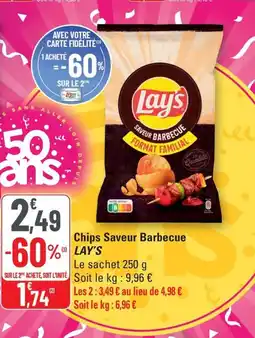 G20 LAY'S Chips Saveur Barbecue offre