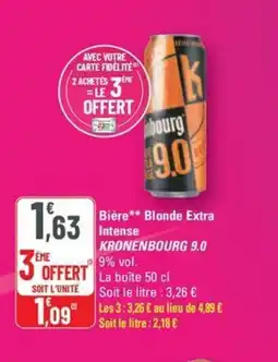 G20 KRONENBOURG Bière Blonde Extra Intense offre