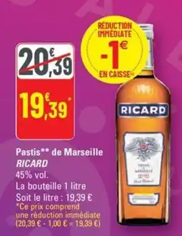 G20 RICARD Pastis de Marseille offre