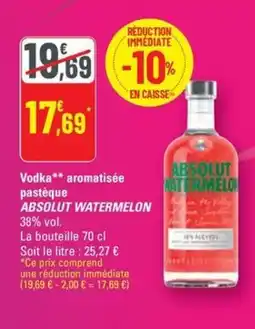 G20 ABSOLUT WATERMELON Vodka aromatisée pastèque offre