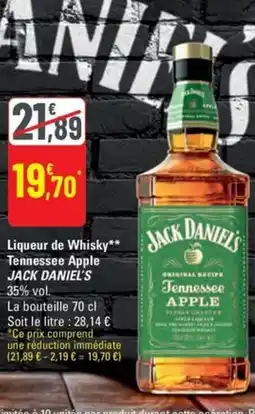 G20 JACK DANIELS Liqueur de Whisky Tennessee Apple offre